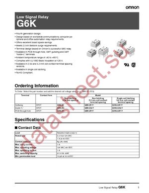 G6K-2F-TR-DC4.5 datasheet  